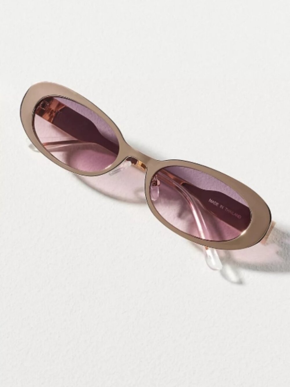 NWT Anthropology Elite Eyewear Slim Metal Oval Sunglasses
